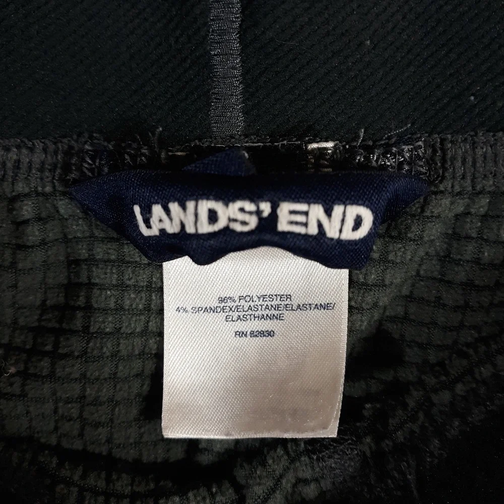 Lands' End Base Layer Leggings Pants Elastic Waist Knit Outdoor Mens L Tall